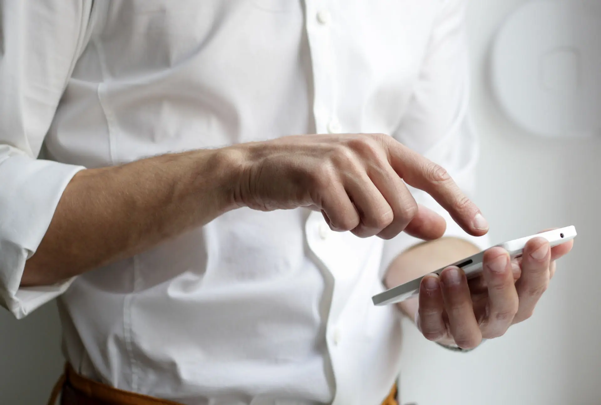 Photo of man with phone